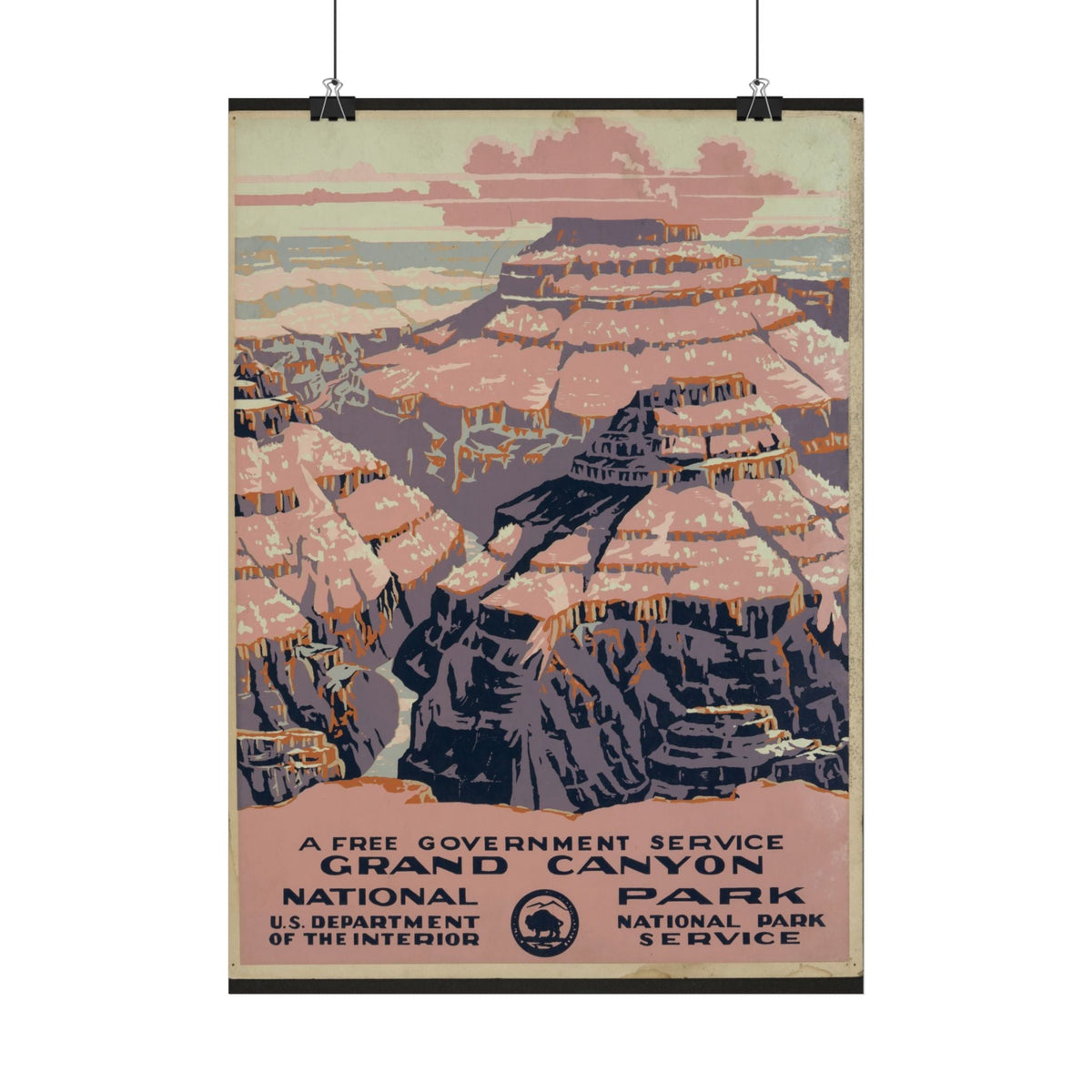 Grand Canyon National Park 1938 WPA travel poster