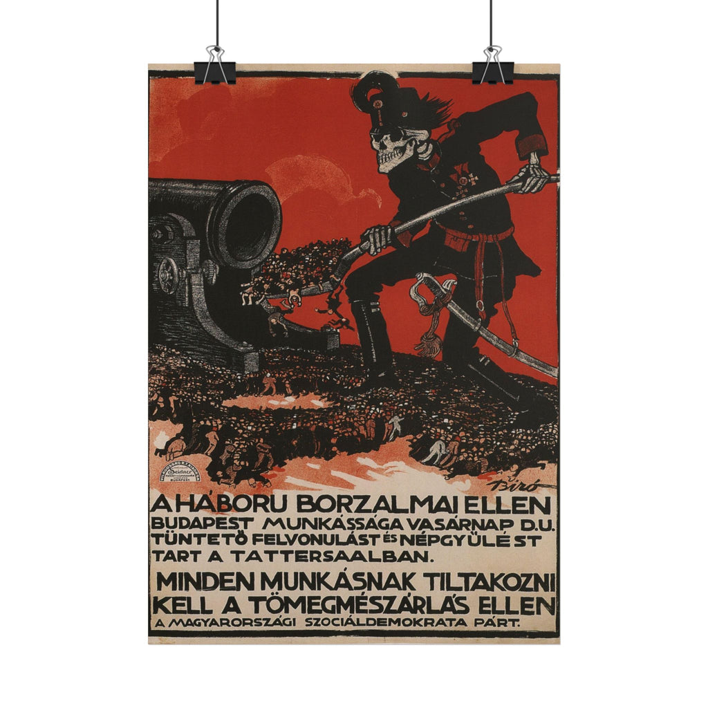 "A Háború Borzalmai Ellen" 1912 Hungarian poster – mockup 3