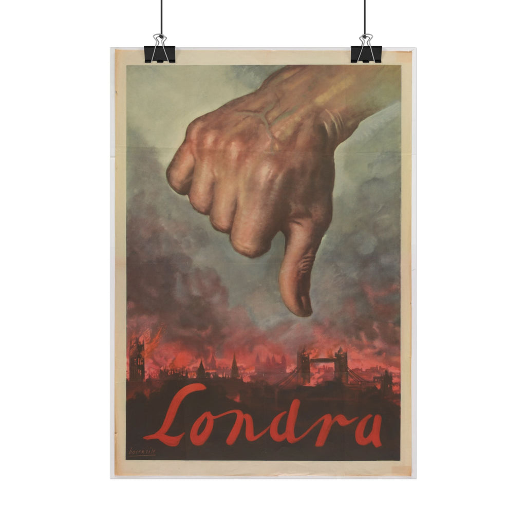 "Londra" WWII Italian poster – mockup 8