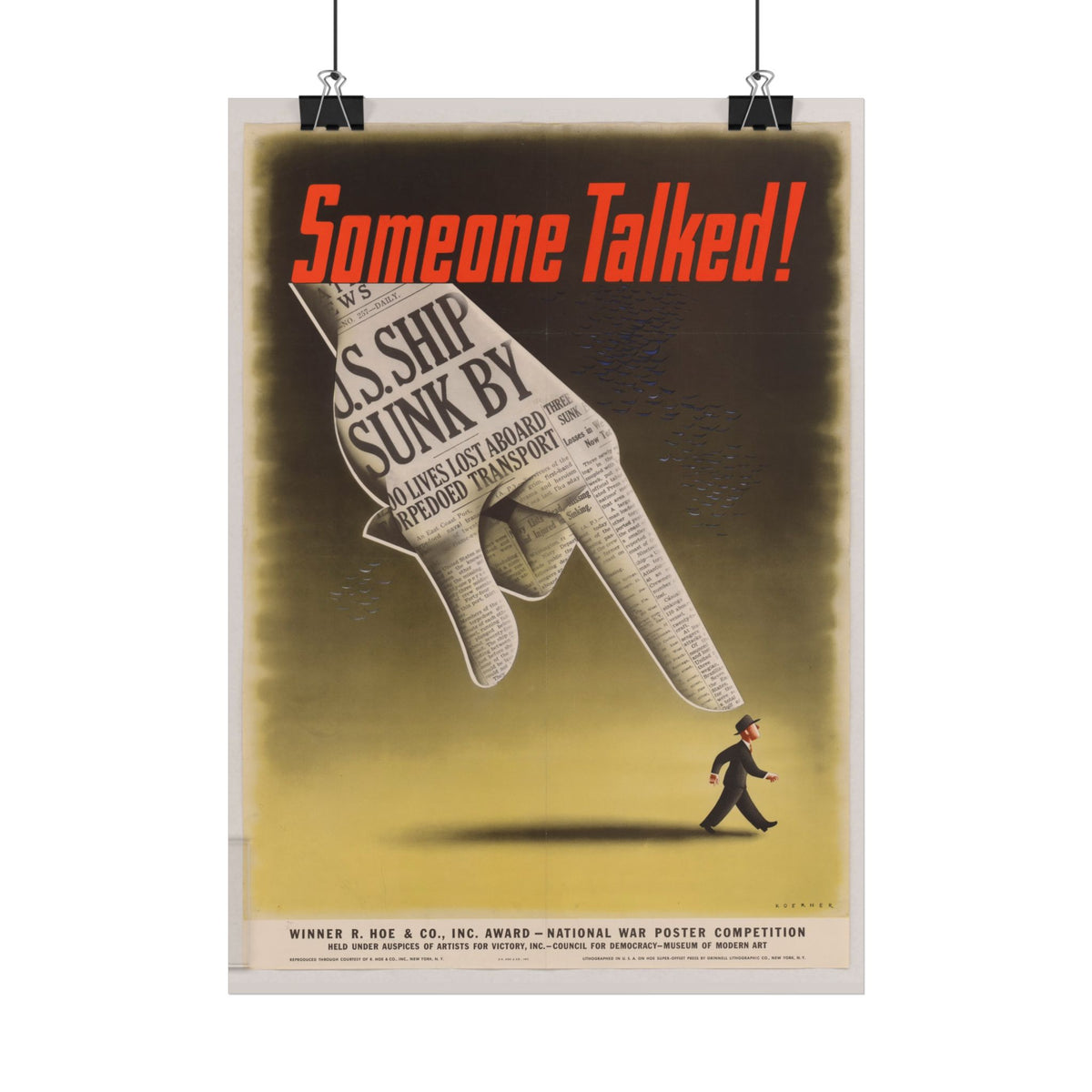 "Someone Talked!" – WWII American Propaganda Poster