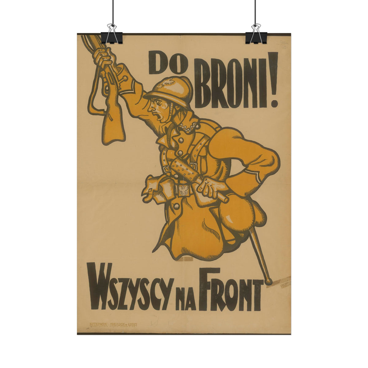 "Do Broni! Wszyscy na Front" 1920 Polish poster – mockup 6