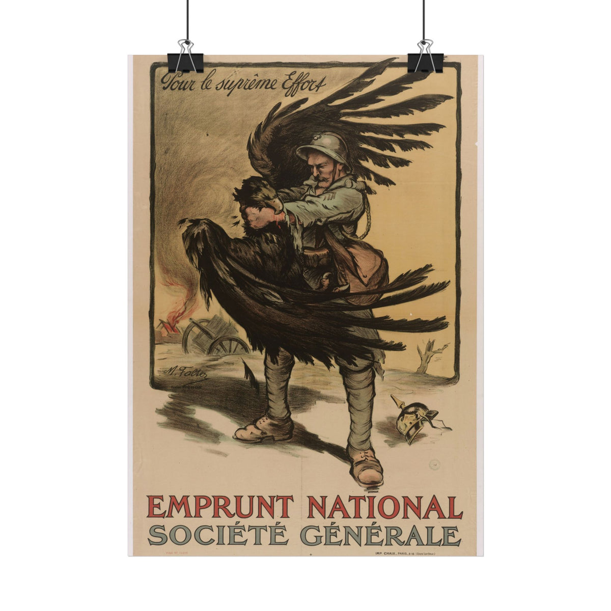 "Pour le Suprême Effort" (For the Supreme Effort) – WWI French War Loan Poster