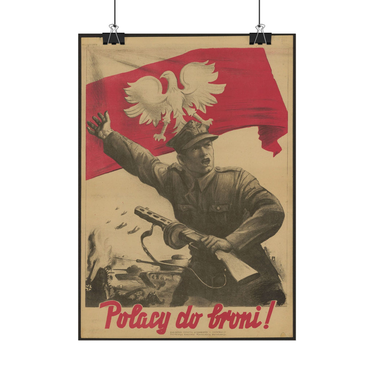 "Polacy do Broni!" WWII Polish poster – mockup 6