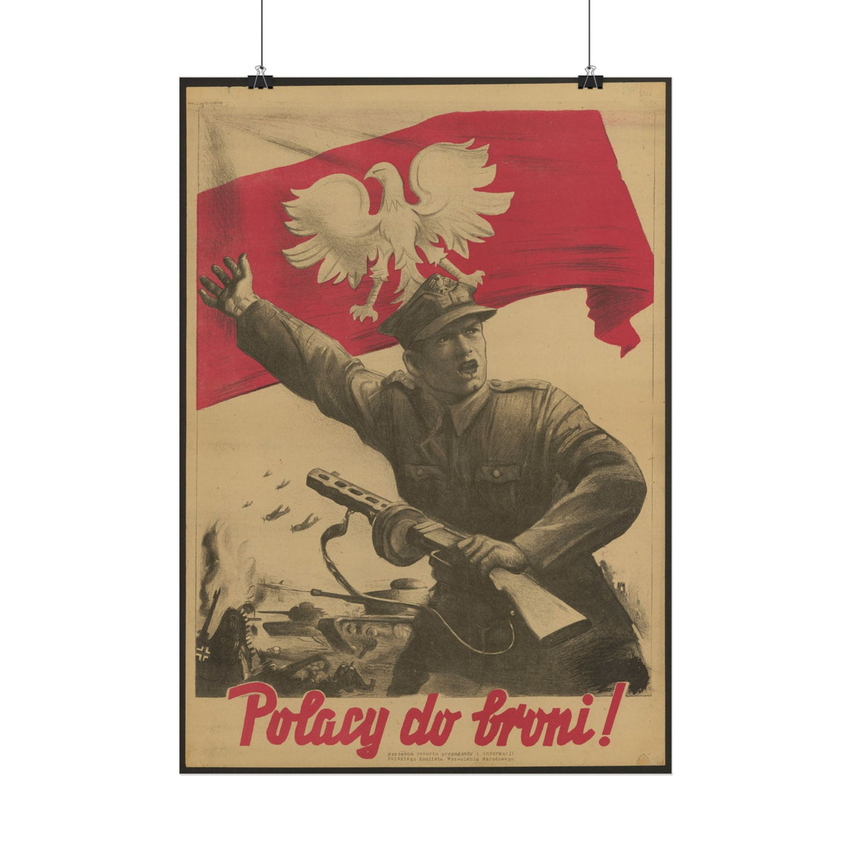 "Polacy do Broni!" WWII Polish poster – mockup 3