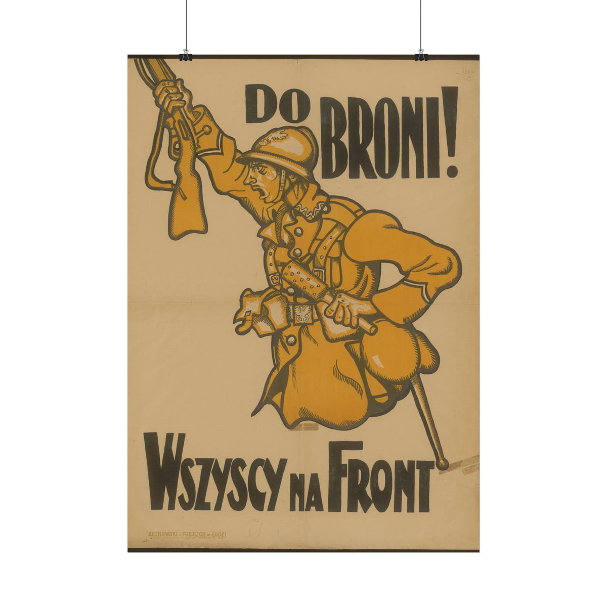 "Do Broni! Wszyscy na Front" 1920 Polish poster – mockup 4