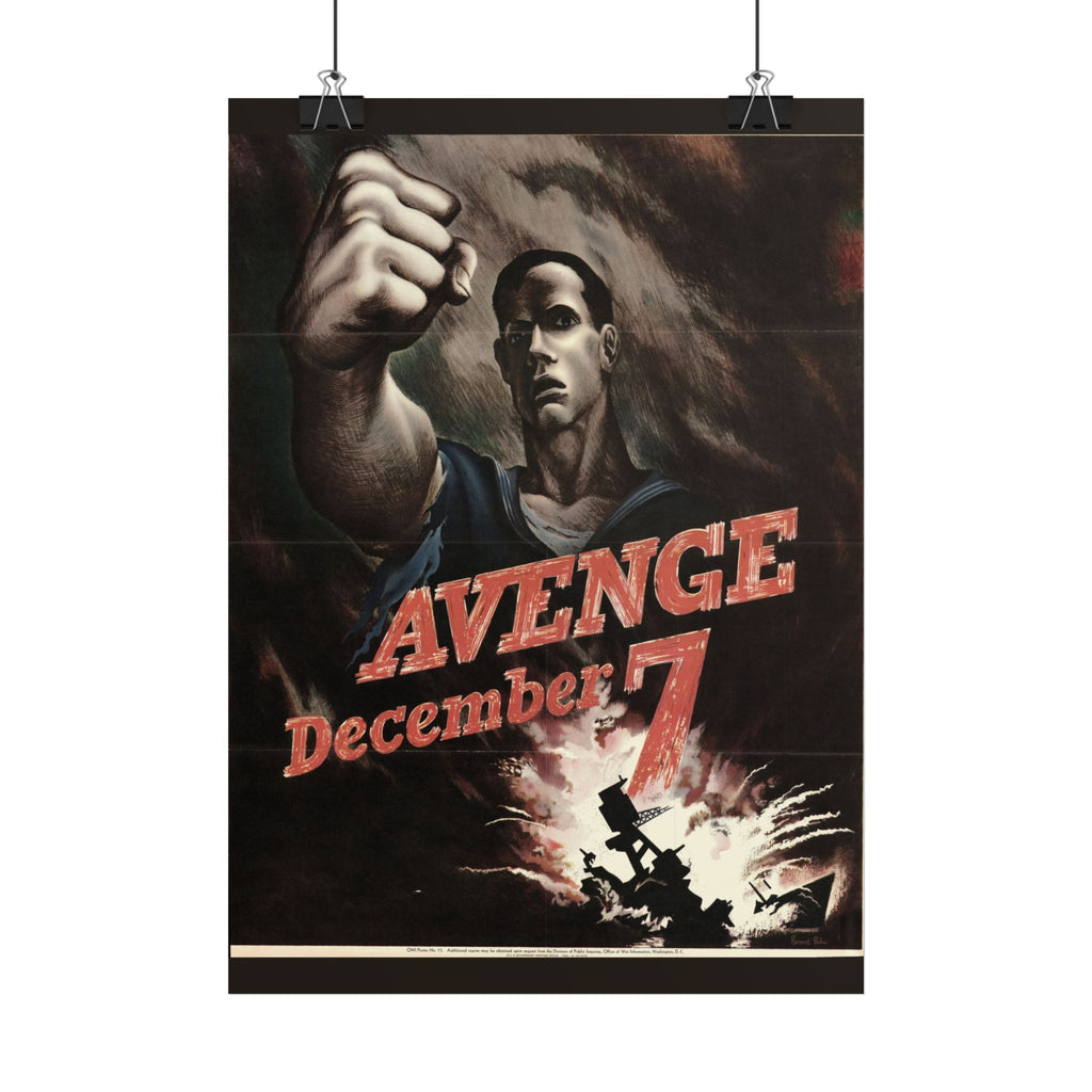 „Avenge December 7“ – Amerikanisches Propagandaplakat aus dem Zweiten Weltkrieg