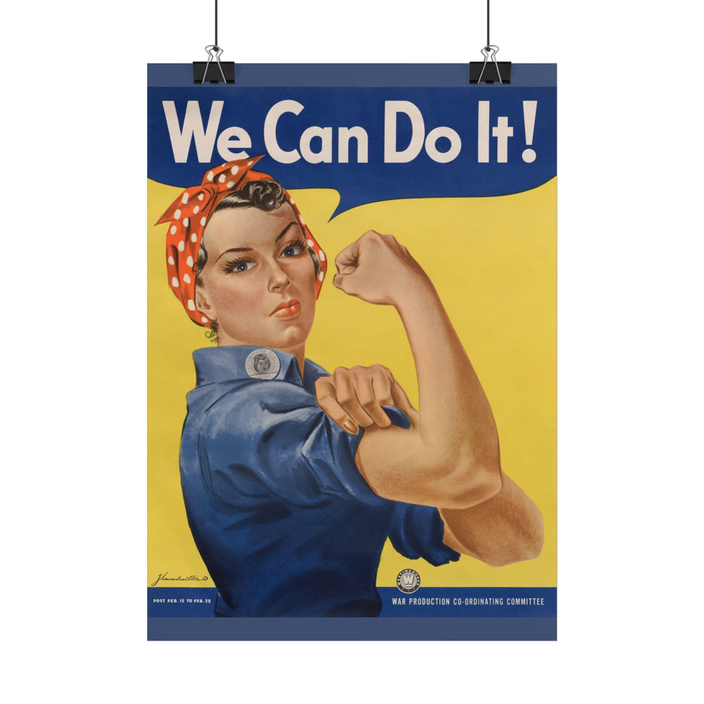 „We Can Do It!“ – Amerikanisches Propagandaplakat aus dem Zweiten Weltkrieg