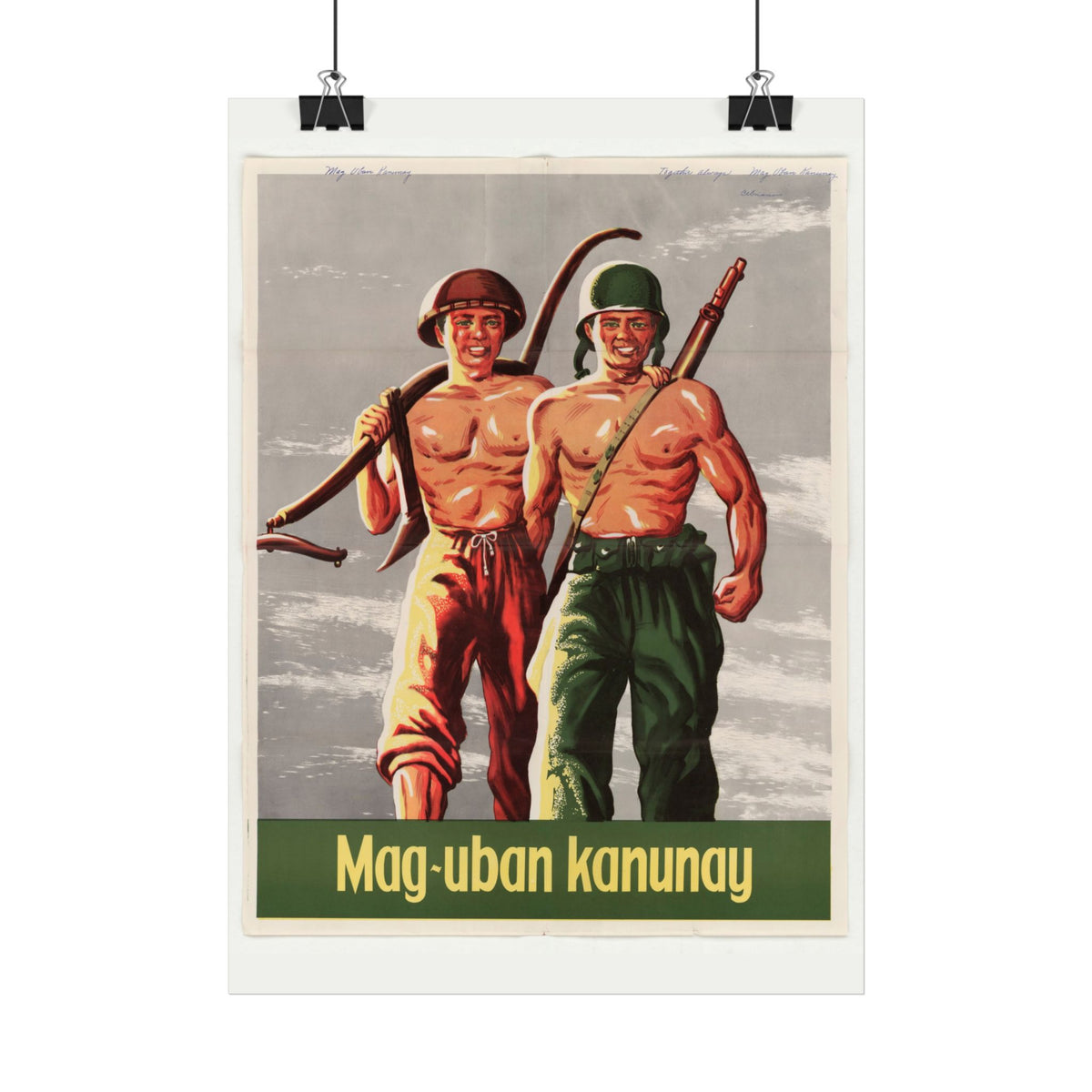 "Together Always" Cold War American poster in a room setting