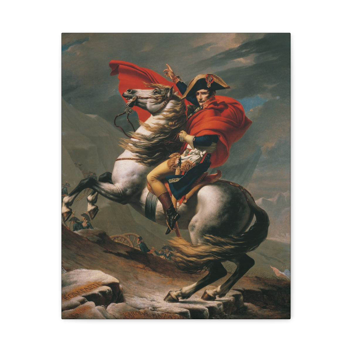 Napoleon Crossing the Alps by Jacques-Louis David – Historicalee canvas print