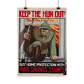 "Keep the Hun Out" – WWI American Propaganda Poster, Historicalee reproduction print