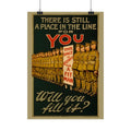 There Is Still a Place for You in the Line – vintage WWI British Recruitment Poster