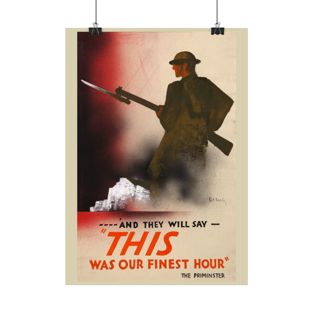 This Was Their Finest Hour – vintage WWII British Propaganda Poster