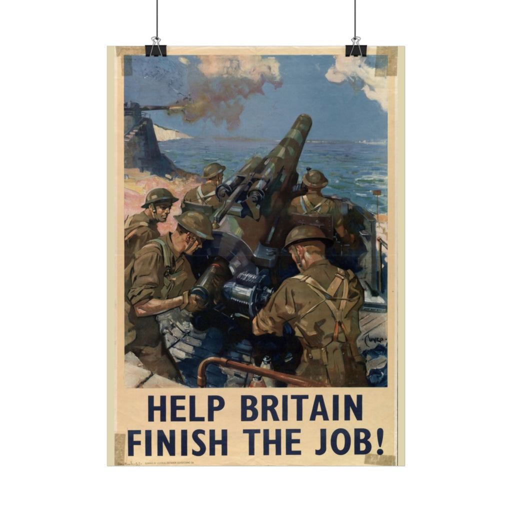Help Britain Finish the Job – vintage WWII British Propaganda Poster