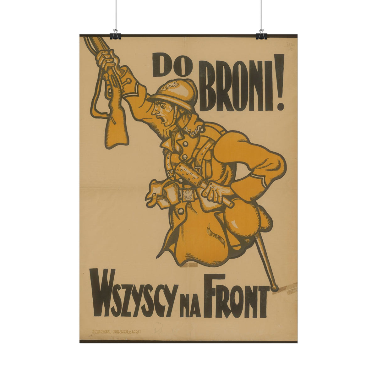 "Do Broni! Wszyscy na Front" 1920 Polish poster – mockup 2