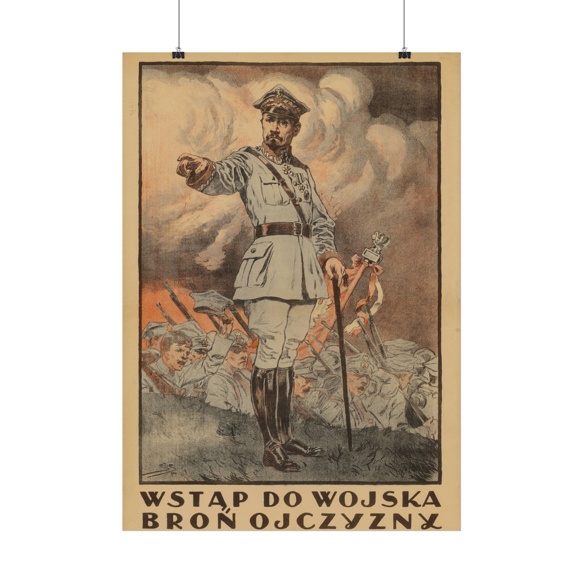 "Wstąp do Wojska" 1920 Polish poster – mockup 4