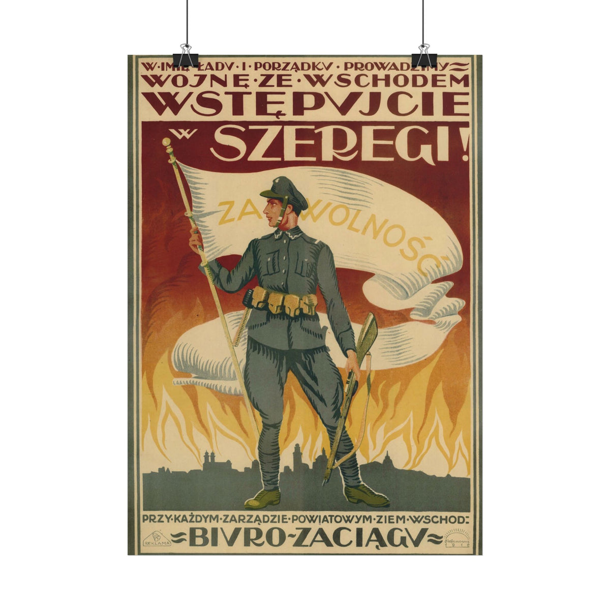 "W Imię Ładu i Porządku" 1919 Polish poster – mockup 1