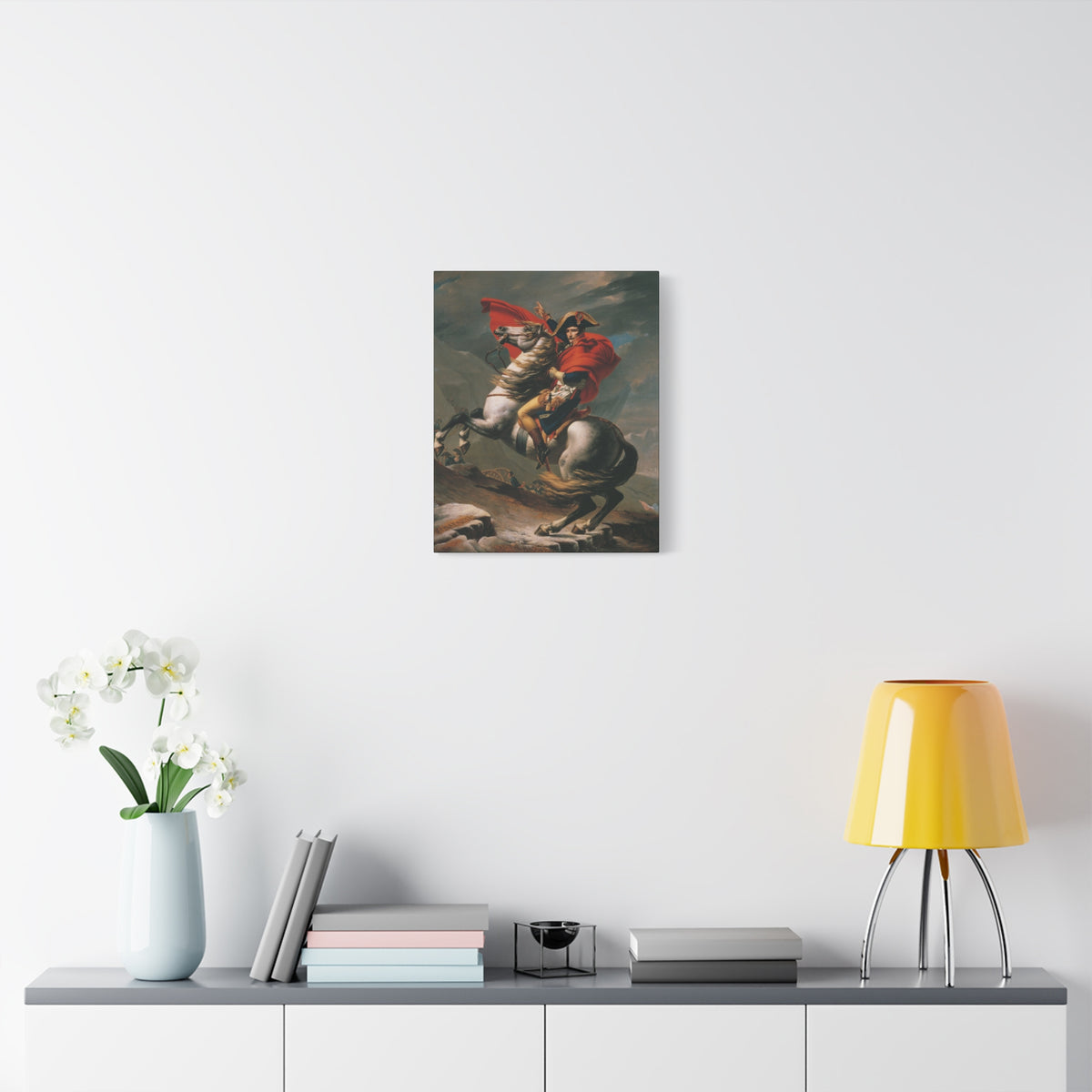 Napoleon Crossing the Alps canvas – mockup 4