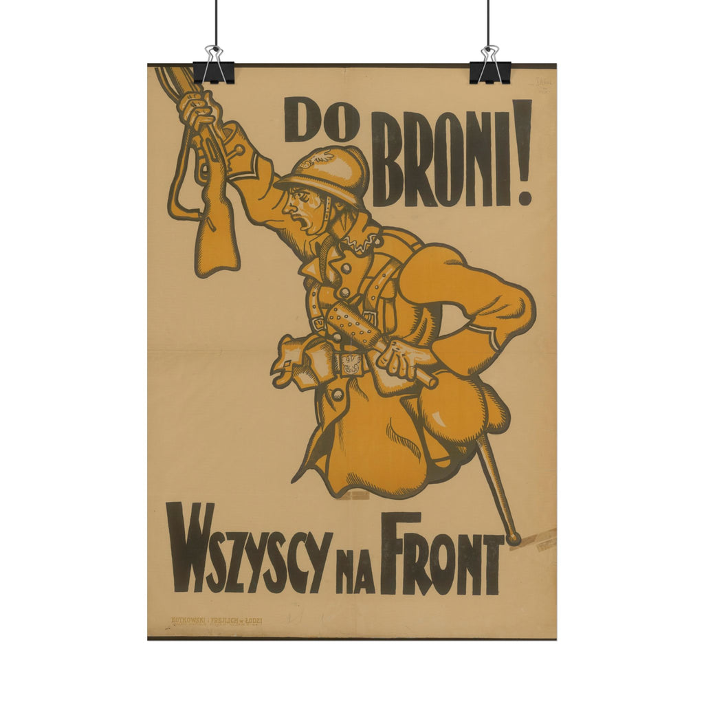 "Do Broni! Wszyscy na Front" 1920 Polish poster – mockup 7