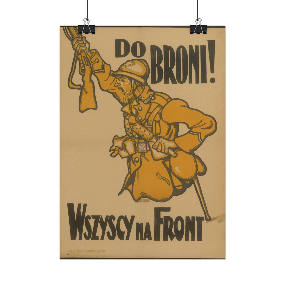 "Do Broni! Wszyscy na Front" 1920 Polish poster – mockup 7