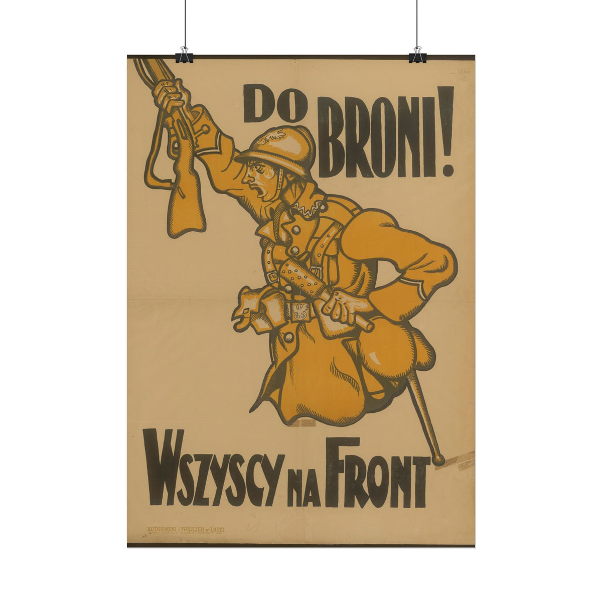 "Do Broni! Wszyscy na Front" 1920 Polish poster – mockup 3