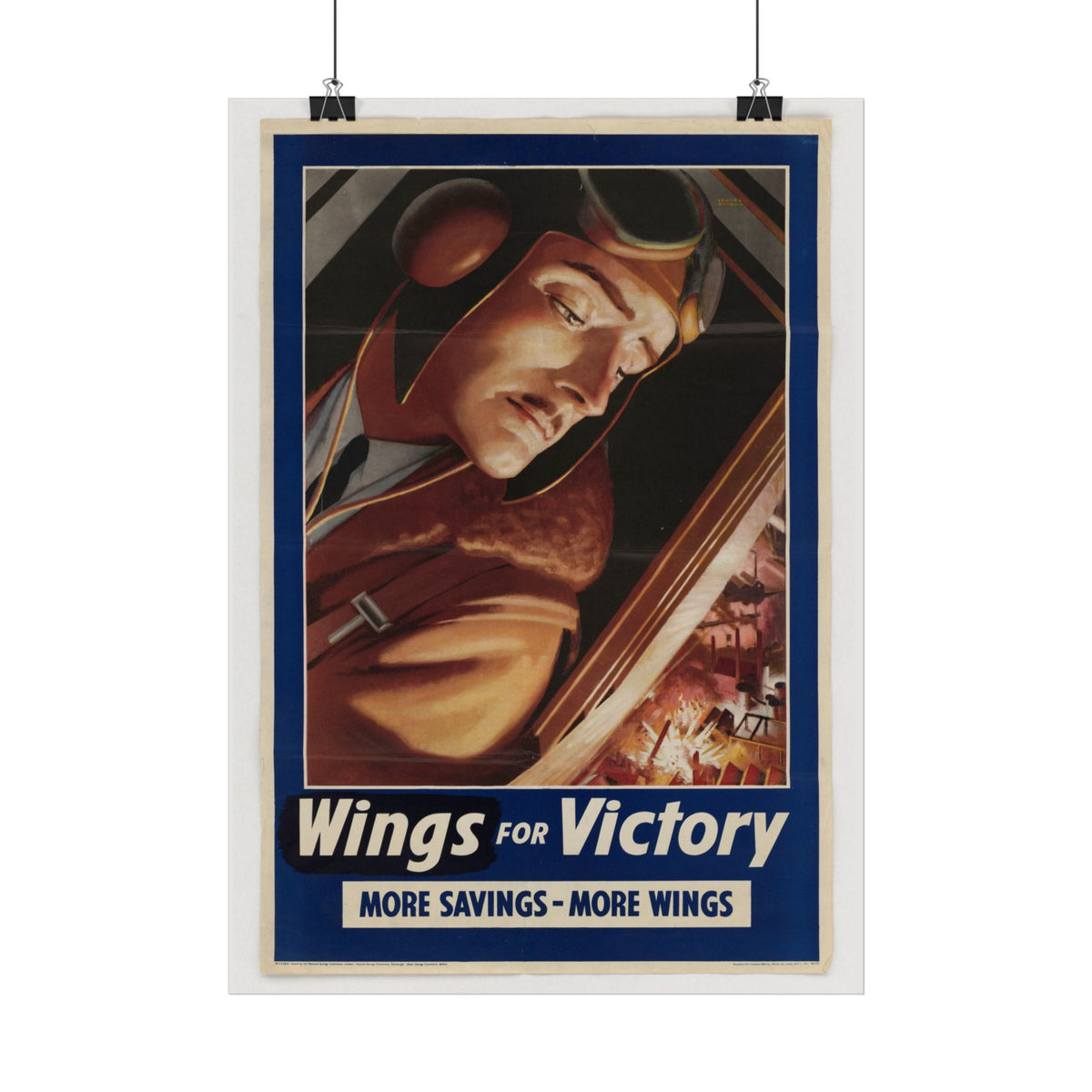 "Wings for Victory" – WWII British Propaganda Poster, Historicalee reproduction print