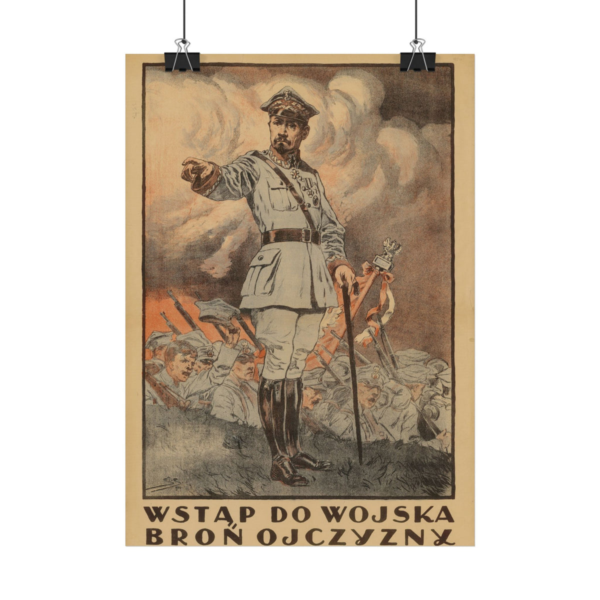 "Wstąp do Wojska" 1920 Polish poster – mockup 6