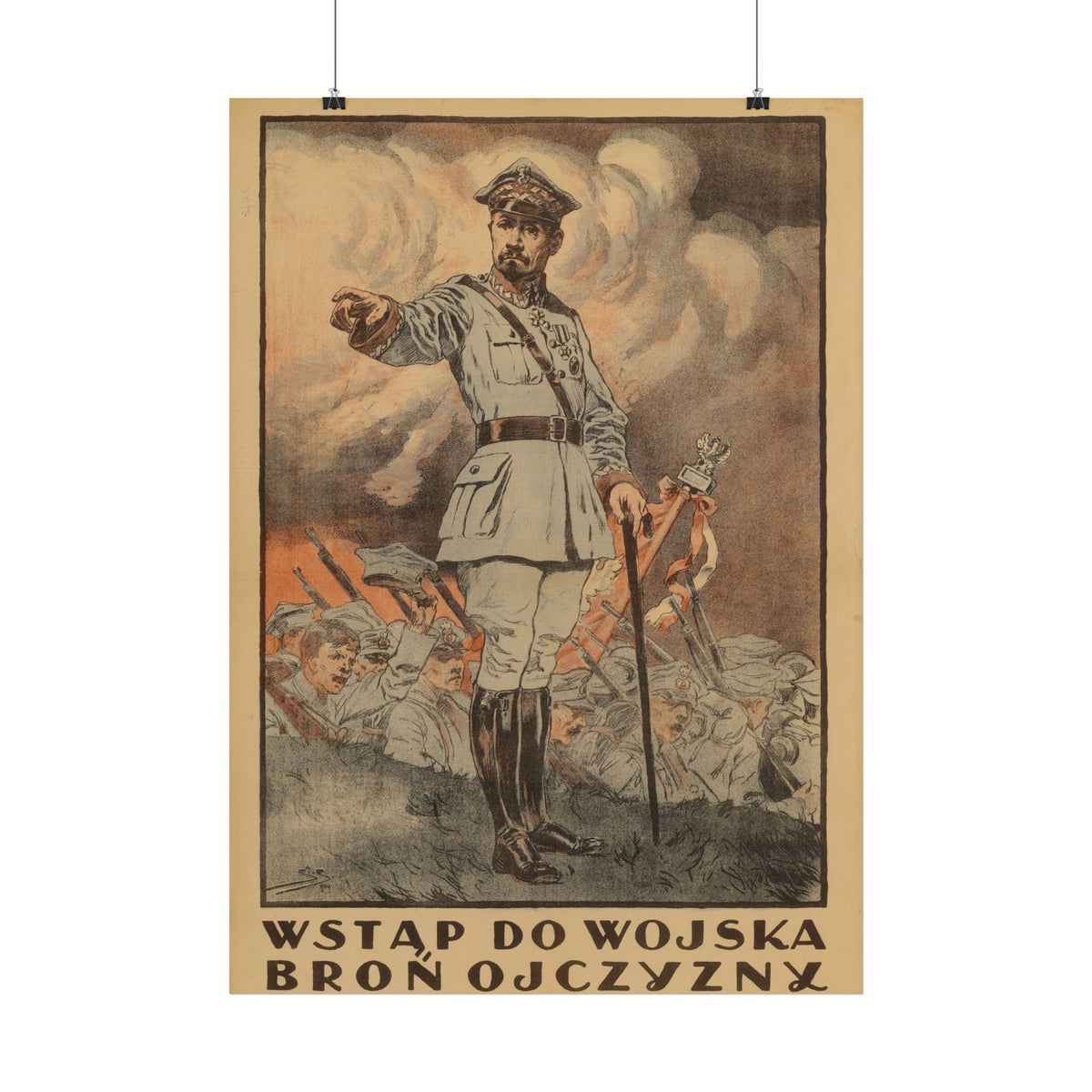 "Wstąp do Wojska" 1920 Polish poster – mockup 5