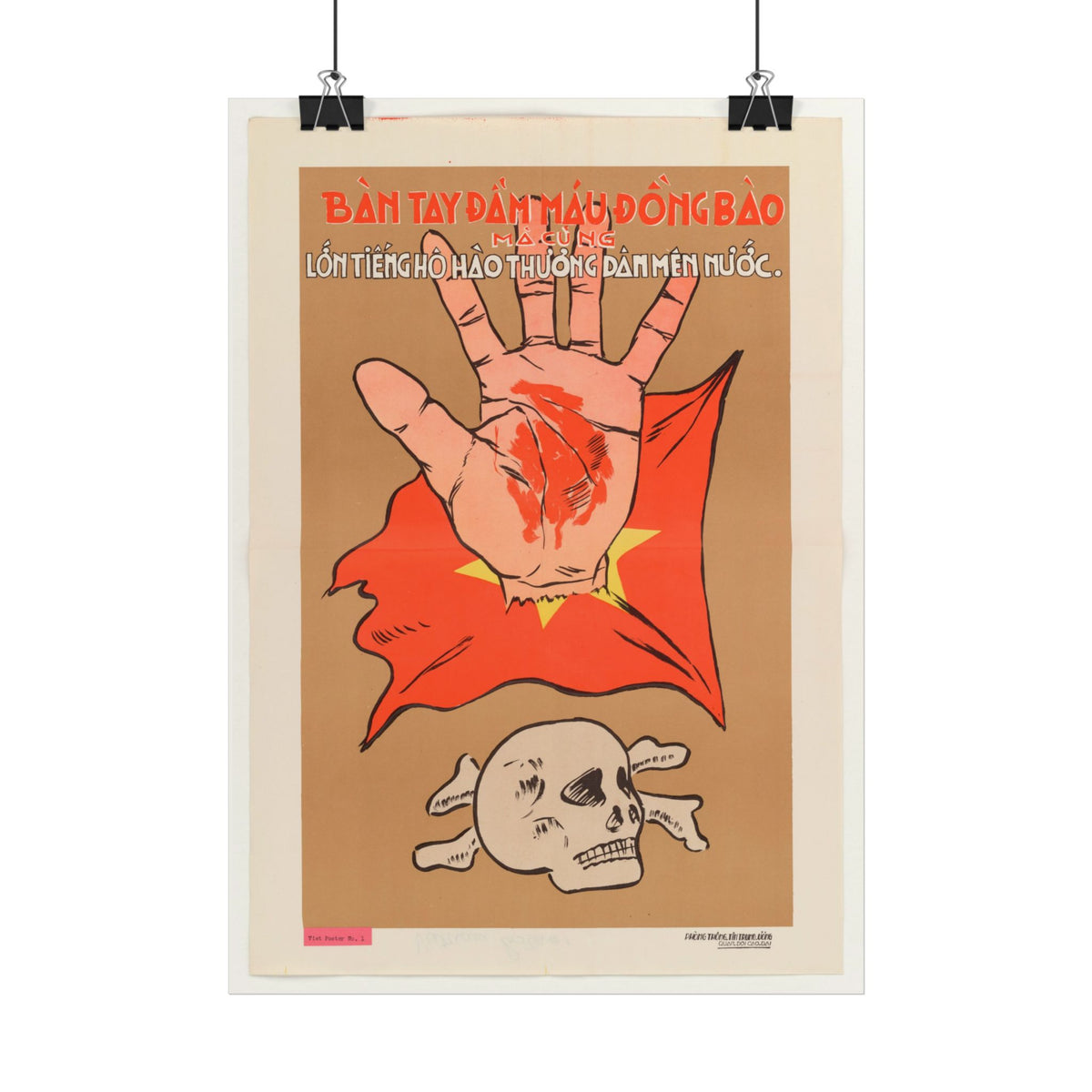 "The Bloodstained Hand" Cold War Vietnamese poster – interior mockup 2