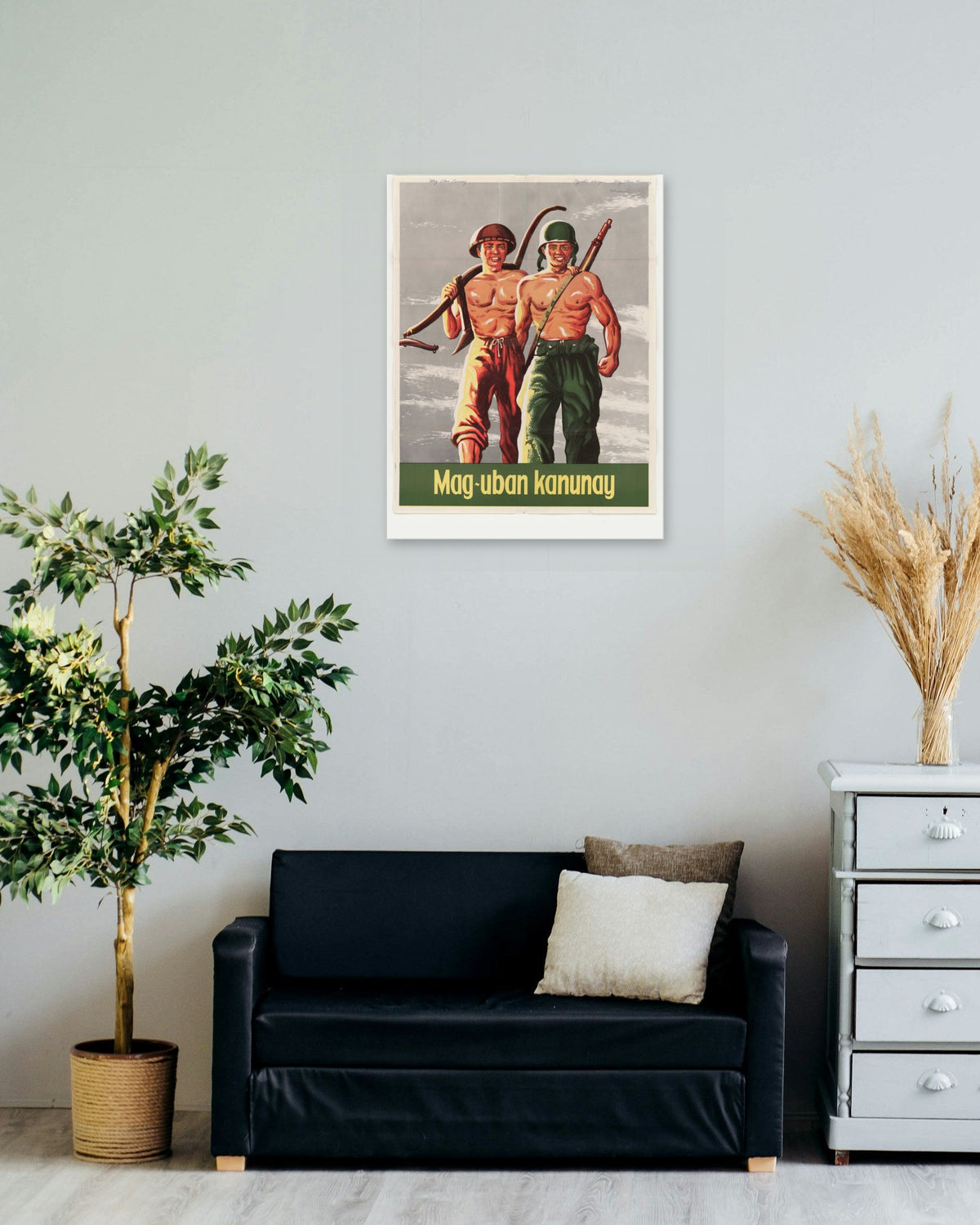 "Together Always" poster on a living room wall
